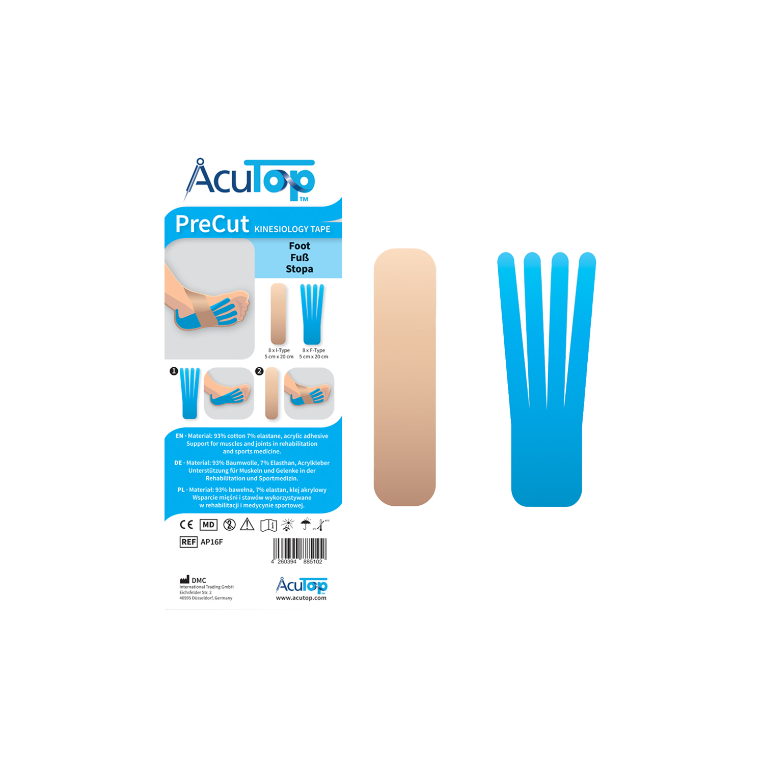 AcuTop PreCut Kinesiologitejp, fot