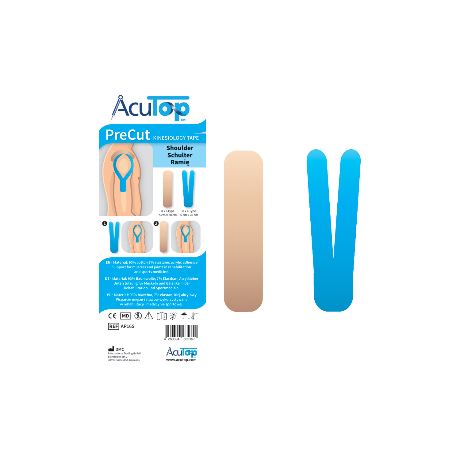 AcuTop PreCut Kinesiologitejp, axel
