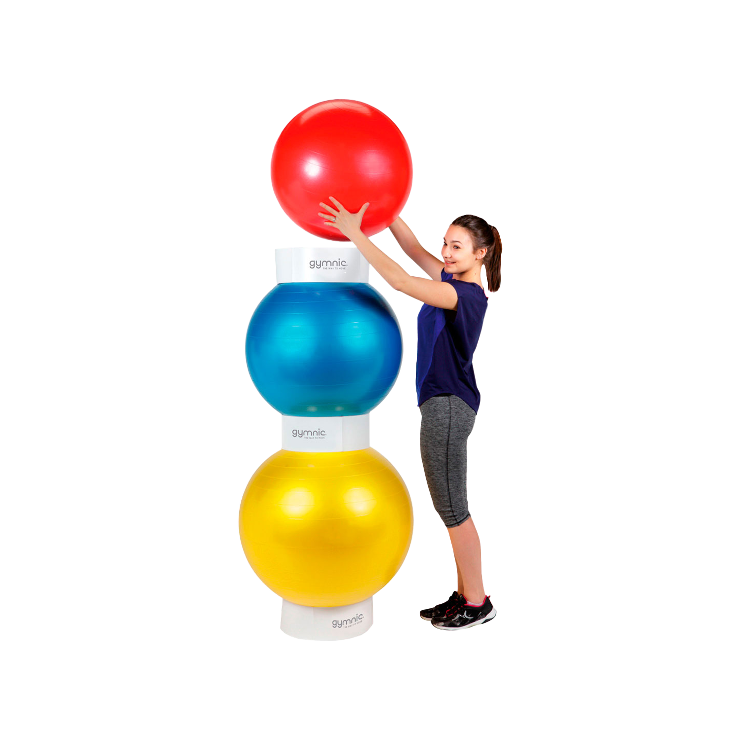 Bollstaplare för träningsbollar