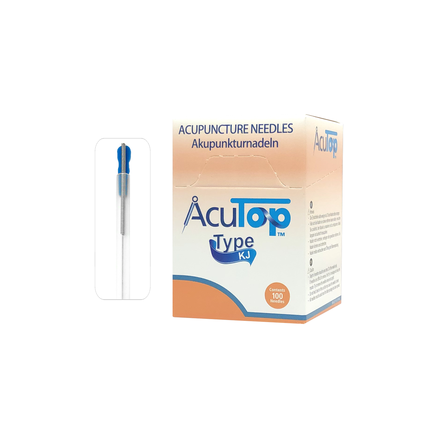 AcuTop Dry Needle 0,25x25 mm (KJ), silikon med hylsa