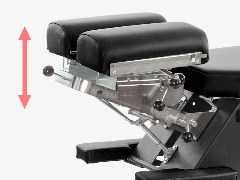 Huvudsektion som kan höjas med 15 cm (6")