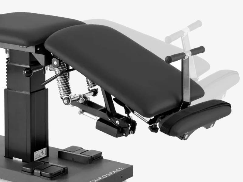 Lutningsbar bensektion från 0° till -25°.
