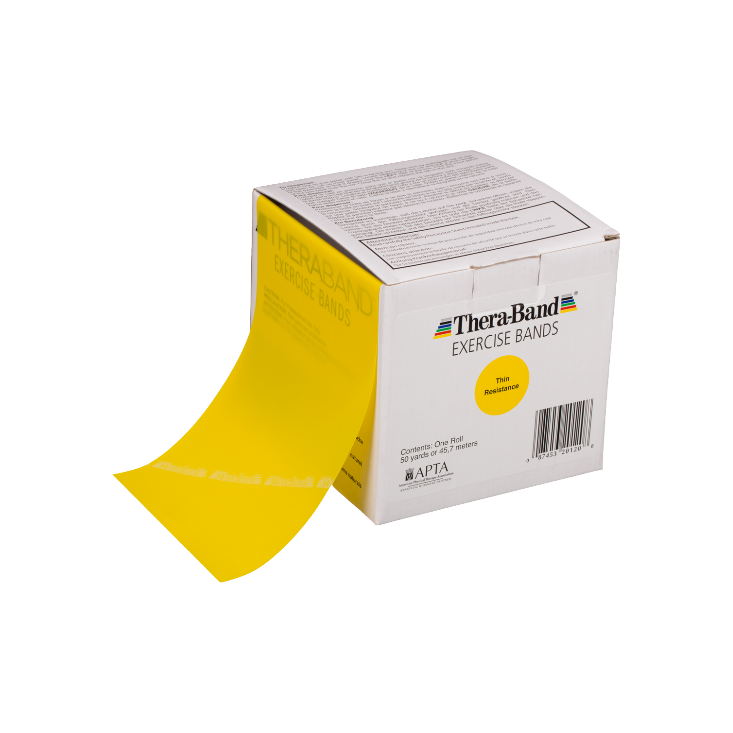 TheraBand Träningsband 45,7 m, gul (lätt)